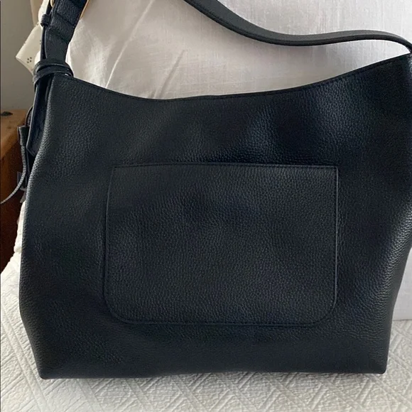 Black Leather Shoulder Bag - Picture 2 of 4